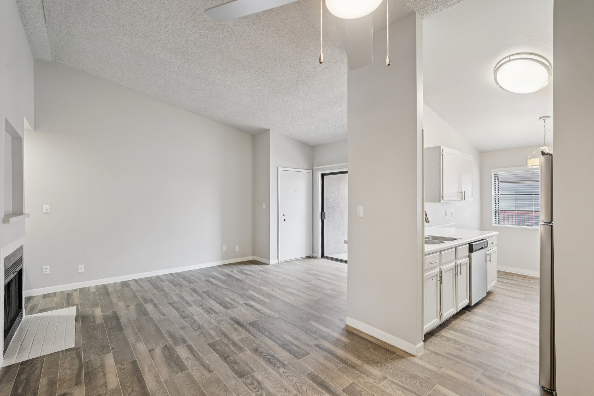 Bright living room in a renovated apartment
